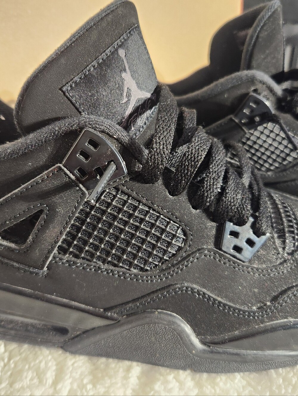 Jordan Air 4 Black Cat Men’s Black Suede/Synthetic Low-Top Sneakers